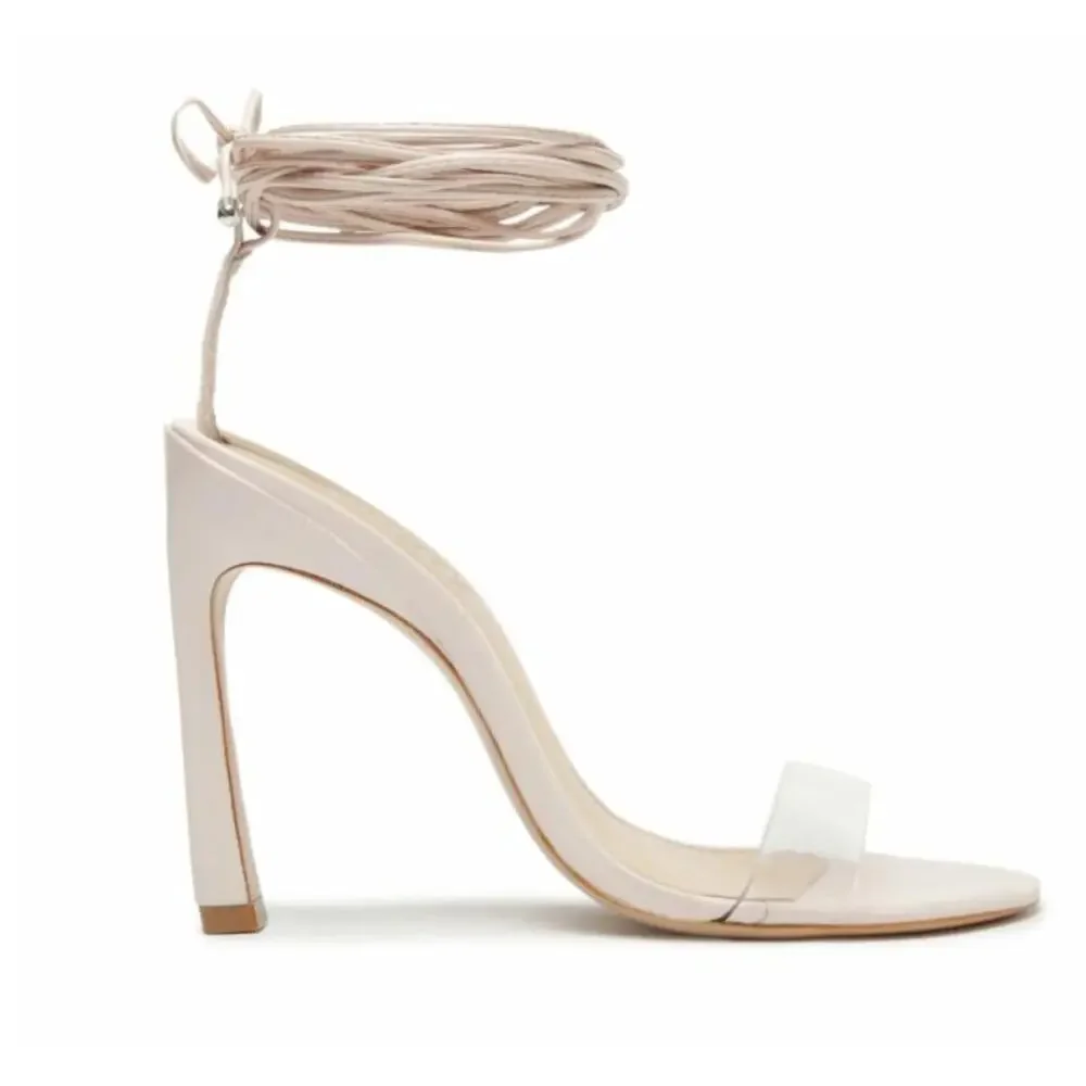 Schutz PInk Ankle Wrap Sandal SIZE 8 Jessie Gladiator Heel Leather $118 NEW - Picture 2 of 12